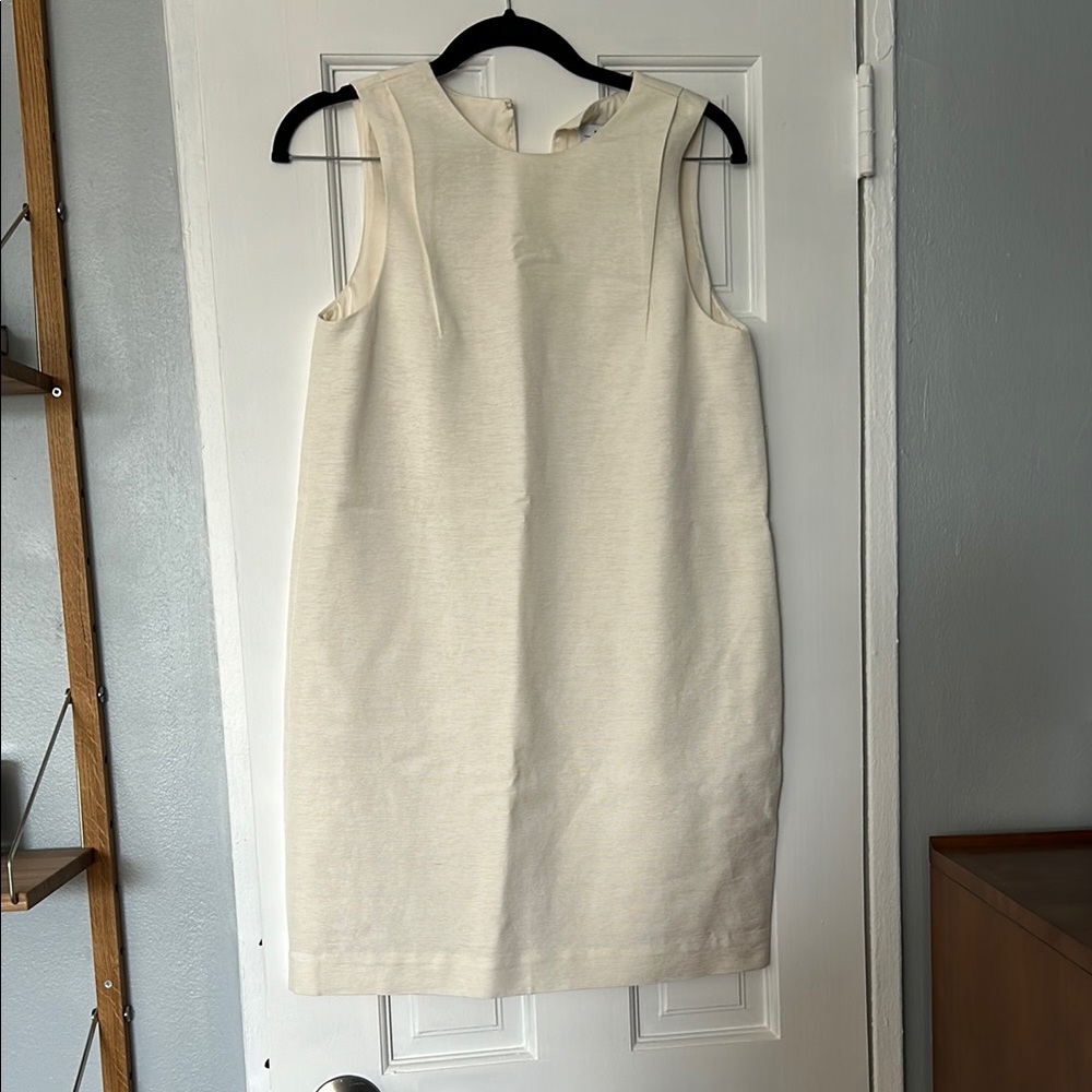 Elegant Cream Sleeveless Dress